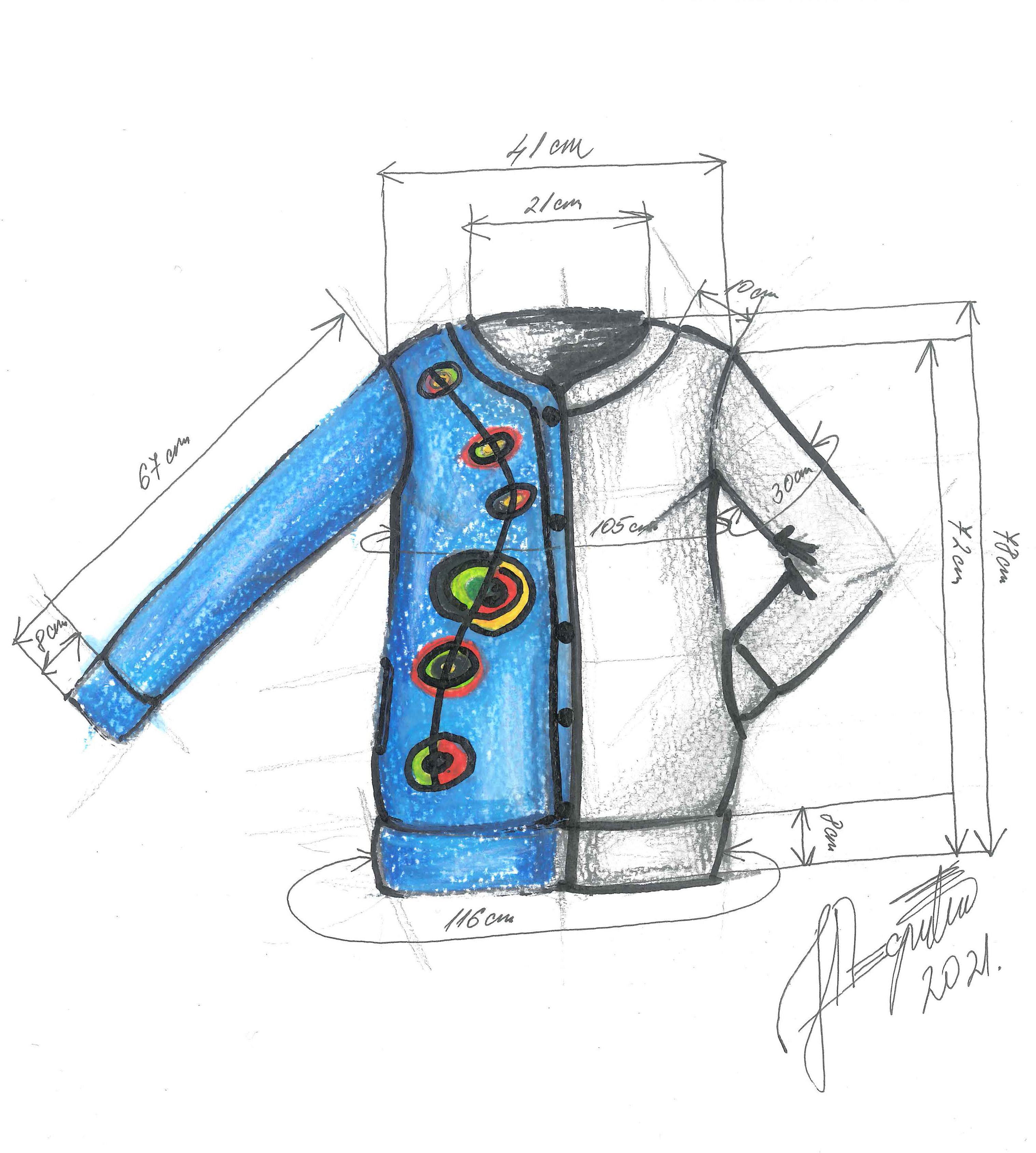 Blue Juan Miro Jacket