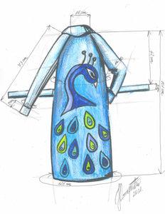 Blue Peacock Coat
